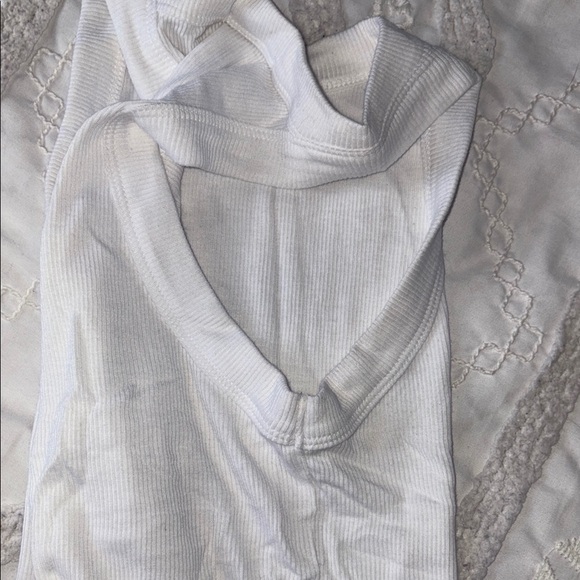 White Ribbed Tank Top - Picture 4 of 5